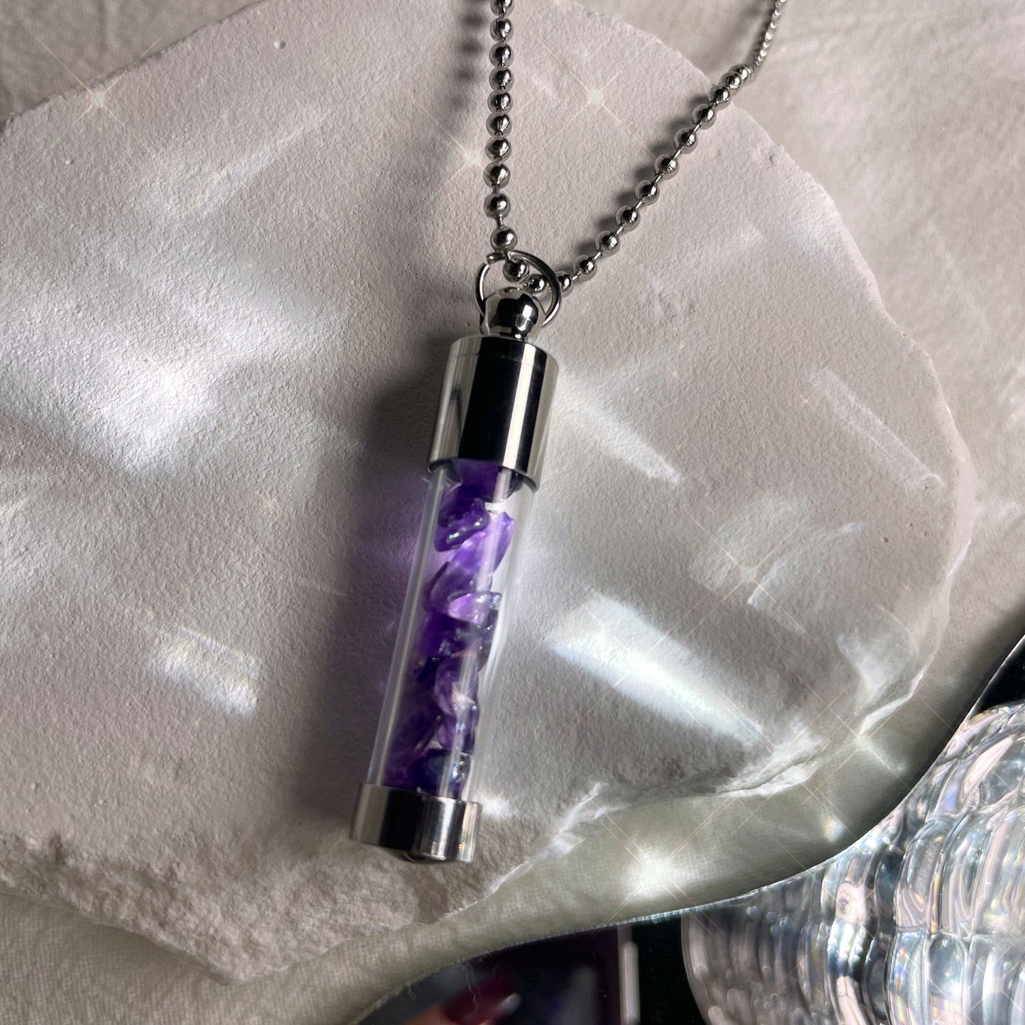 Amethyst Necklace for Manifestation & Healing – Moon Magic February Birthstone Gift｜Pair with DIY Moon Water